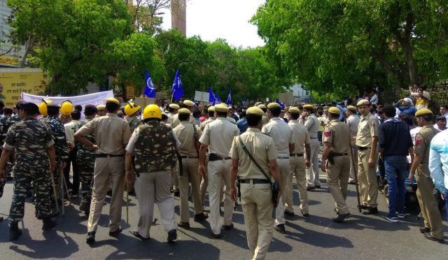 Photo: Twitter @Sadhavi__ - Strike in India (Bharat Bandh) Against Supreme Court Verdict On SC/ST Act.
