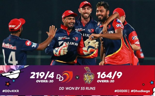 IPL 2018 Highlights, DD won a superb match against KKR. (Photo: Twitter @DelhiDaredevils)