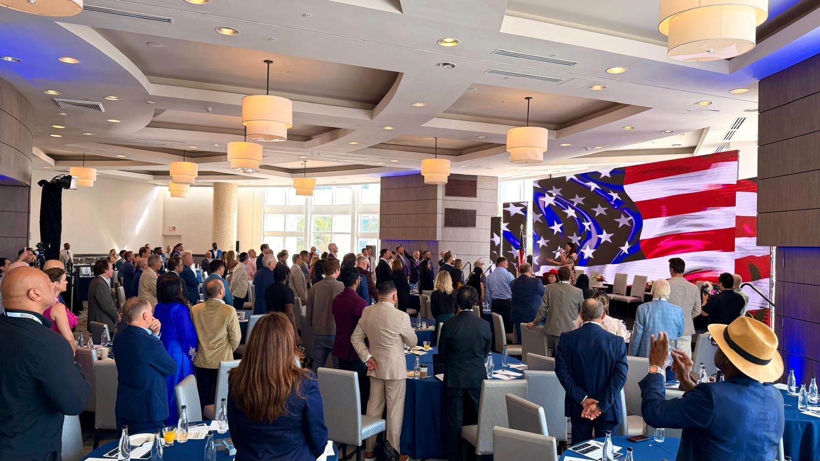 Victoria Kennedy Opens Anthony Ritossa’s 31st Global Family Office Investment Summit in Miami with the U.S. National Anthem